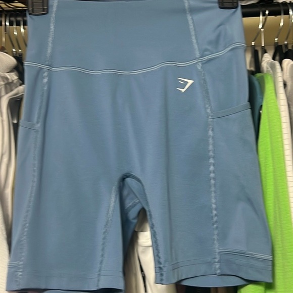 Gymshark Pants - Gymshark Pocket Shorts- Blue Bike Shorts, Size XS, 2 side pockets, EUC